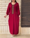 پیراهن کفتان یقه سنتی جیب دار 6173