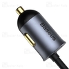 شارژر فندکی بیسوس Baseus Share Together CCBX-120U3 CCBT-B0G Car Charger دارای 4 پورت و توان 120 وات