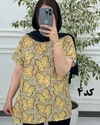  بلوز نخی خارجی طرح دار 3035