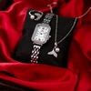 ست دخترانه ساعت و گردنبند و انگشتر Pearl_Silver مدل 3687