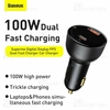 شارژر فندکی فست شارژ بیسوس Baseus Superme Digital Display PPS CCZX-01 توان 100 وات