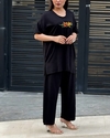  ست نخی گلدوزی مشکی 2036