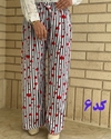  شلوار نخی خارجی طرح دار 6902