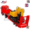 ماشین کنترلی تریلی مرسدس بنز Double E مدل E663-003 با بیل مکانیکی و چراغ و صدا – تریلر جداشونده، کنترل ۲.۴ گیگاهرتز، مقیاس 1:26