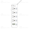چند راهی برق و شارژر الدینیو LDNIO SC4408 Defender Series Power Strip EU دارای 4 پورت USB