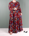 پیراهن نخی کلوش 7108#