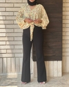 شومیز گره ای گلدار 7036