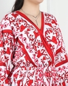 پیراهن نخی چپ و راستی حاشیه دار(حراج یک هفته ای) 6928