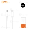 کابل Type-C به Type-C بیوا Biva C-32CC Silicone Cable طول 1.2 متر توان 15 وات