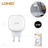 شارژر دیواری الدینیو Ldnio Q3611 GaN توان 67 وات همراه با کابل