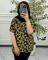  بلوز نخی خارجی طرح دار 3035