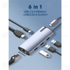 هاب 6 پورت تایپ سی الدینیو LDNIO 6in1 Type-c Hub Adapter DS-16H توان 100 وات