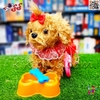 سگ رباتی پشمالو موزیکال قلاده‌دار بزرگ مدل FURRY PETS 55F9 – نرم، سنسوردار و مناسب هدیه کودک