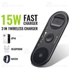 شارژر وایرلس باوین Bavin PC817 3 in 1 wireless charger توان 15 وات با قابلیت شارژ اپل واچ