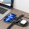 شارژر وایرلس باوین Bavin PC817 3 in 1 wireless charger توان 15 وات با قابلیت شارژ اپل واچ