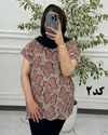 بلوز نخی خارجی طرح دار 3035