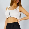 نیم تنه ورزشی زنانه زیپ دار نایک مدل mub-1011 کرم