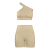 ست نیم تنه و کشاله بند ورزشی زنانه مدل ۲۰۶۱ کرم