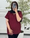  بلوز نخی خارجی طرح دار 3035