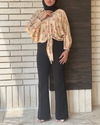 شومیز گره ای گلدار 7036