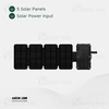پاوربانک خورشیدی 20000 گرین لاین Green Lion Solar 5 Panel  PD20W GL-PX27 GNSOL5PN20BK توان 20 وات
