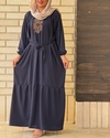پیراهن ابر و بادی گلدوزی 7044
