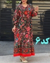  پیراهن فلور حاشیه دار بندی 6136