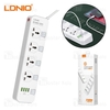 چند راهی برق و شارژر الدینیو LDNIO SC4408 Defender Series Power Strip EU دارای 4 پورت USB