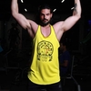 رکابی بدنسازی مردانه GODS GYM مدل لانگ زرد