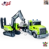 تریلی کنترلی ۱۱ کاناله با بیل مکانیکی شارژی و تریلر جداشونده مدل QH9010 – موزیکال، چراغ‌دار، با کنترل از راه دور 2.4GHz