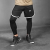 شلوارک ورزشی مردانه Under Armor مشکی DS خط سفید