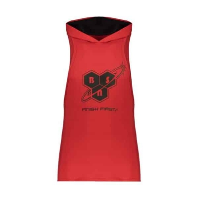 ‫رکابی بدنسازی کلاه دار مردانه بی اس ان مدل GB-9901 قرمز