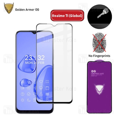 محافظ صفحه شیشه ای تمام صفحه تمام چسب OG ریلمی Realme 7i (Global) OG 2.5D Glass