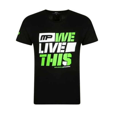 تیشرت ورزشی مردانه ماسل فارم مدل PY-LIVE مشکی