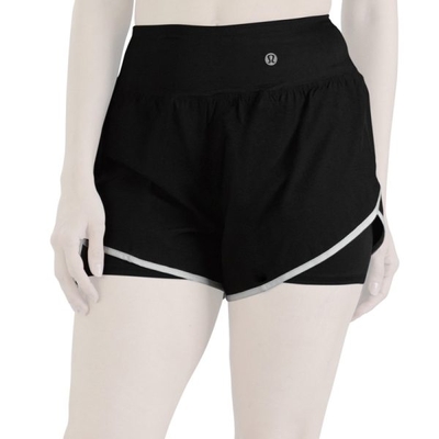 شلوارک کشاله دار ورزشی زنانه لولولمون مدل ۰۲۶ مشکی