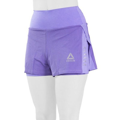 شلوارک کشاله دار ورزشی زنانه ریباک مدل چاکدار HMT-021 بنفش