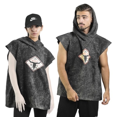 هودی آستین حلقه ای اسپرت سنگشور توکرکی مدل SPL-4F0698 مشکی