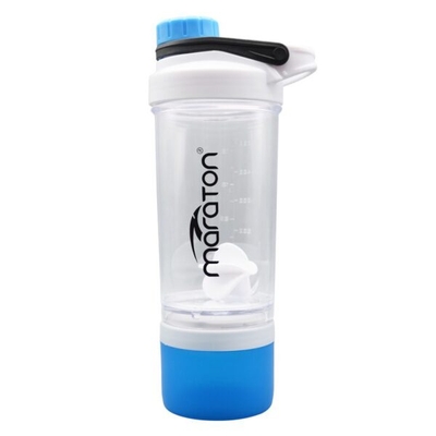‫شیکر دو تیکه ورزشی ماراتن مدل Glass-300 ظرفیت ۰.۶ لیتر
