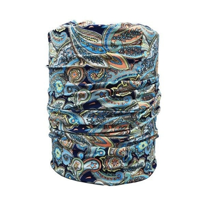 اسکارف و دستمال سر و گردن نگار آبی مدل ۸۷۷۳