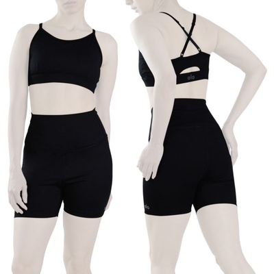 ست نیم تنه و کشاله بند ورزشی زنانه الو مدل ۴B0153 مشکی