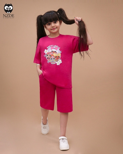 تیشرت شلوارک دخترانه HAPPY GIRLS NZDE