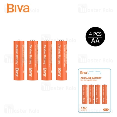 پک 4 تایی باتری قلمی بیوا Biva BAT-01 Alkaline Battery