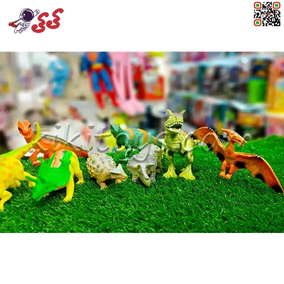 فیگور باغ وحش دایناسور پارک ژوراسیک بسته 12 عددی DINOSAUR WORLD 7012