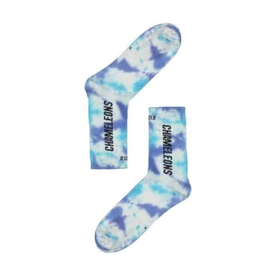 جوراب نیم ساق اسپرت ایسی کلاب مدل ابری ۱۳۲۰ سفید آبی