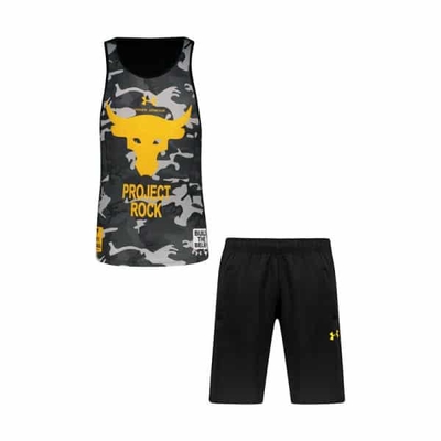 ست رکابی و شلوارک ورزشی آندر آرمور مردانه مدل CRH-ROCK-1J565 مشکی