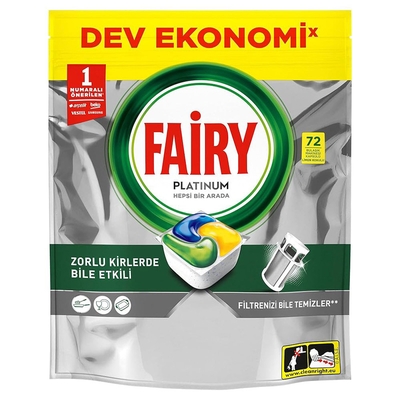 قرص ماشین ظرفشویی fairy سری platinum (تعداد72 عددی) 7012