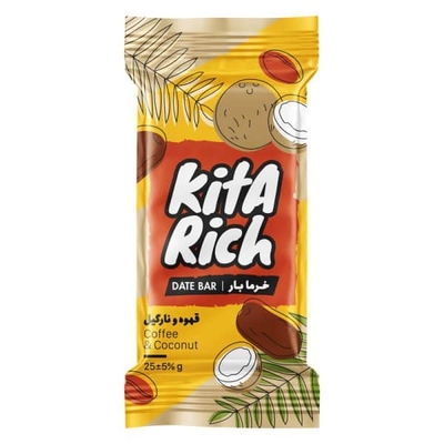 خرما بار قهوه و نارگیل کیتاریچ ۲۵ گرمی