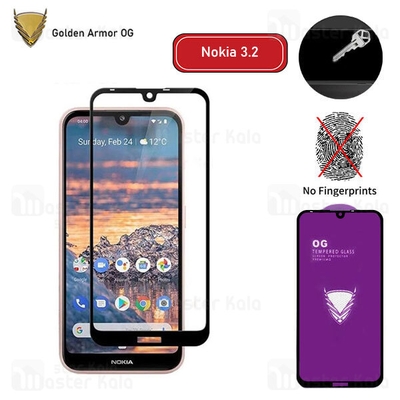 محافظ صفحه شیشه ای تمام صفحه تمام چسب OG نوکیا Nokia 3.2 OG 2.5D Glass