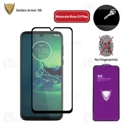 محافظ صفحه شیشه ای تمام صفحه تمام چسب OG موتورولا Motorola Moto G9 Play OG 2.5D Glass