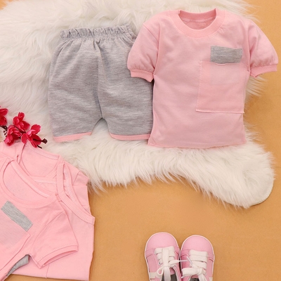 سیسمونی تیکه باز نوزادی ملانژ صورتی IL